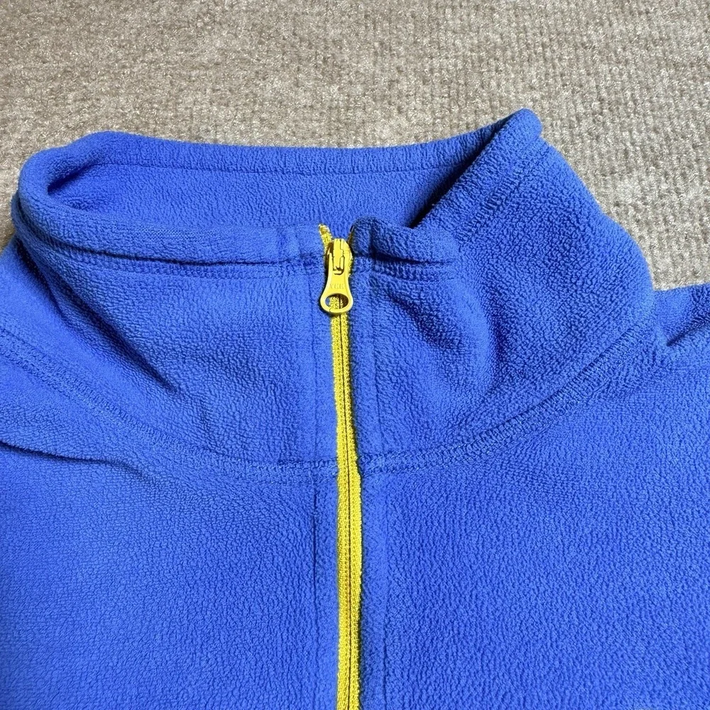 The North Face Polartec Classic Fleece 1/4 Zip Pullover‎ Blue Yellow Logo Medium